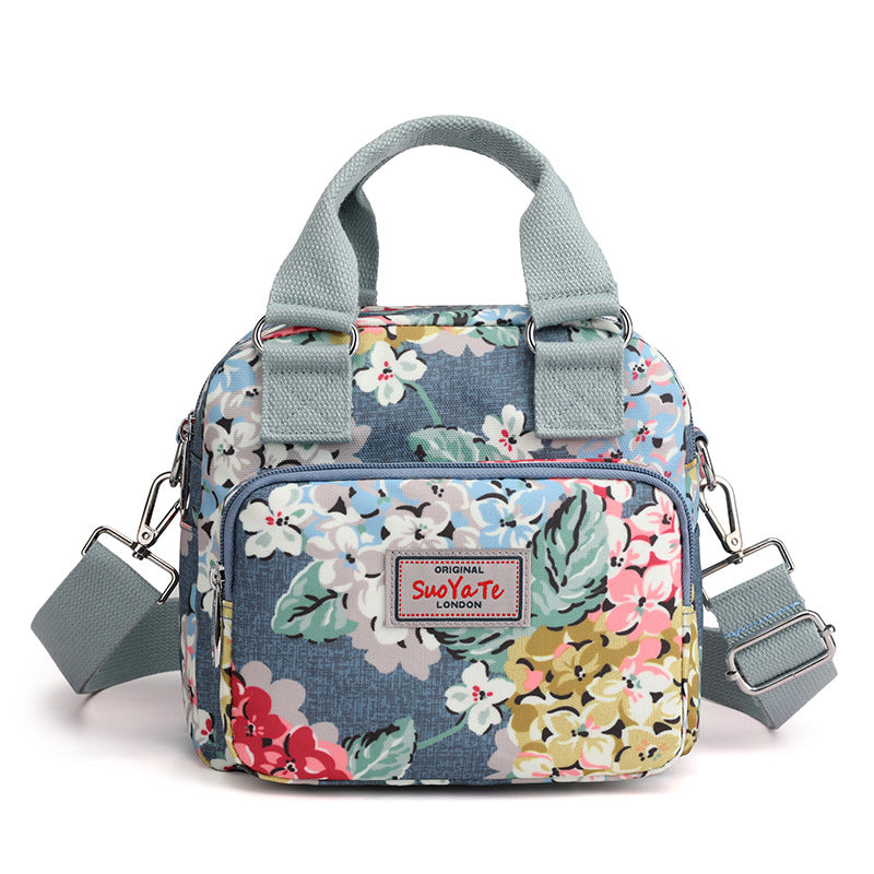 New Arrival Printed Travel Water-Resistant Nylon Multi-Pocket Casual Tote Bag