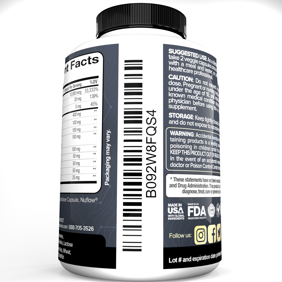 Nutrivein Premium DHT Blocker for Men &amp; Women - with Biotin - 30 Day Supply (60 Caps)