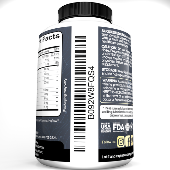 Nutrivein Premium DHT Blocker for Men &amp; Women - with Biotin - 30 Day Supply (60 Caps)