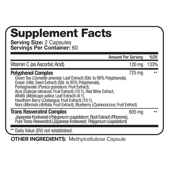 Nutrivein Premium Resveratrol 1450mg - 120 Capsules