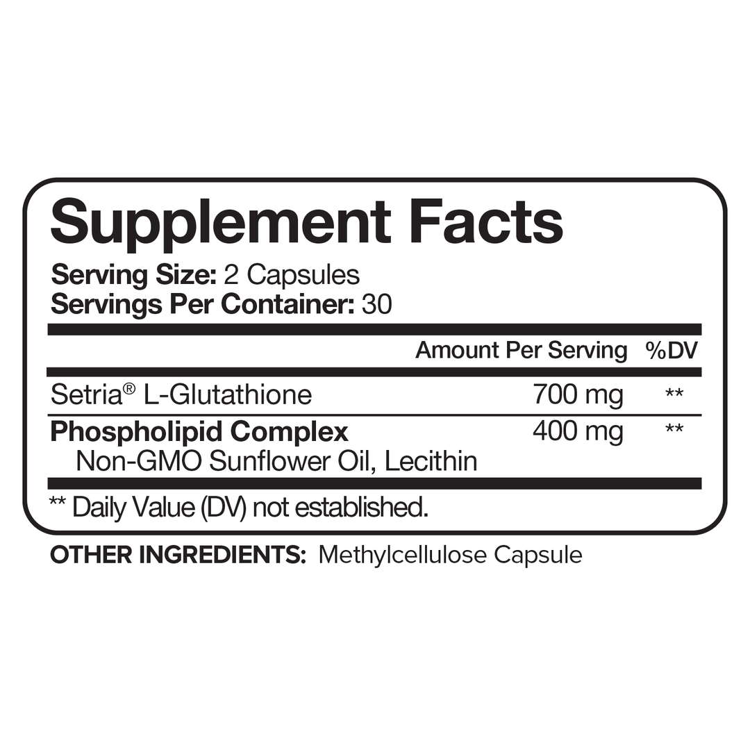 Nutrivein Premium Liposomal Glutathione Supplement 700 mg - 60 Capsules