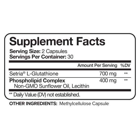 Nutrivein Premium Liposomal Glutathione Supplement 700 mg - 60 Capsules
