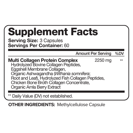 Nutrivein Premium Multi Collagen Pills 2250 mg  - 180 Capsules