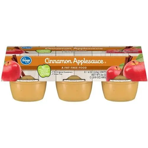 Delicious Kroger Applesauce - Cinnamon Flavor Cups (6 ct / 4 oz)