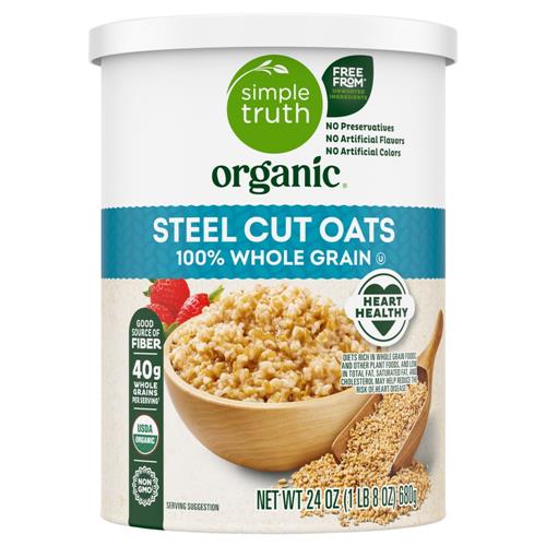 Simple Truth Organic 100% Whole Grain Steel Cut Oats 24 oz
