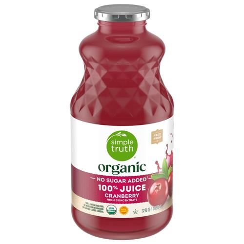 Simple Truth Organic No Sugar Added Cranberry 100% Juice 32 fl oz