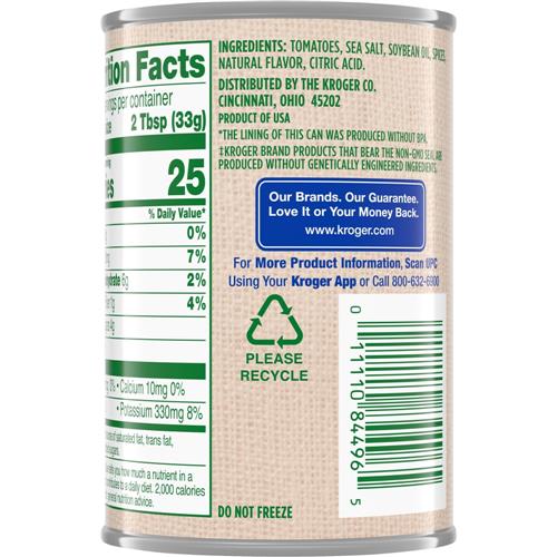 Kroger Italian Style Tomato Paste 6 oz