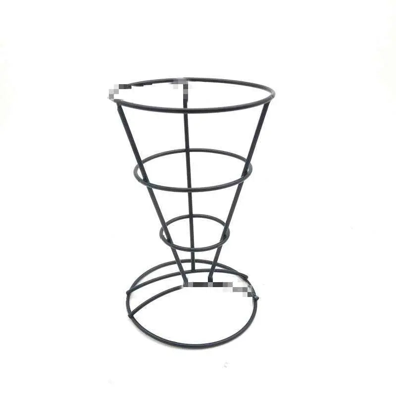 Conical Snack Fries Cup - Elegant Stainless Steel Container