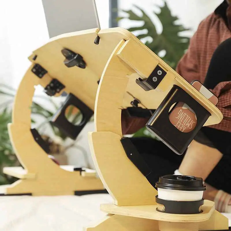 Foldable Wooden Computer Desk - Space-Saving & Portable Design