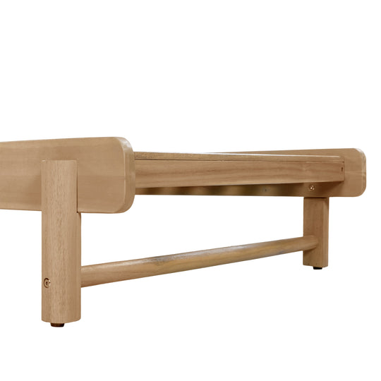 Light Teak Finish Acacia Wood Chaise Lounge Frame