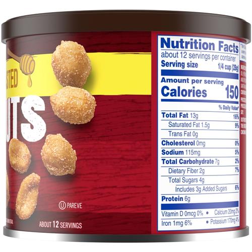 Kroger Honey Roasted Sea Salted Peanuts 12 oz