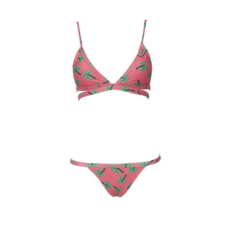 Stylish Palm Printing Bikinis Split Set – Perfect for Summer Fun
