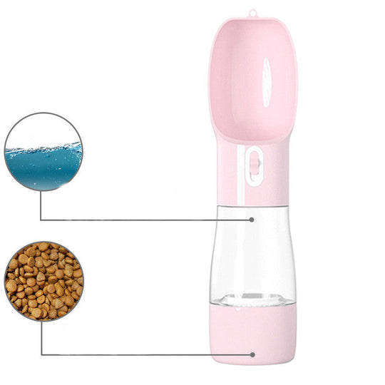 Dog Water Bottle Portable Pet Water Bottle Leak Proof Dog Water Dispenser And Food, Lightweight Dog Travel Water Bottle Bowl For Walking And Travel