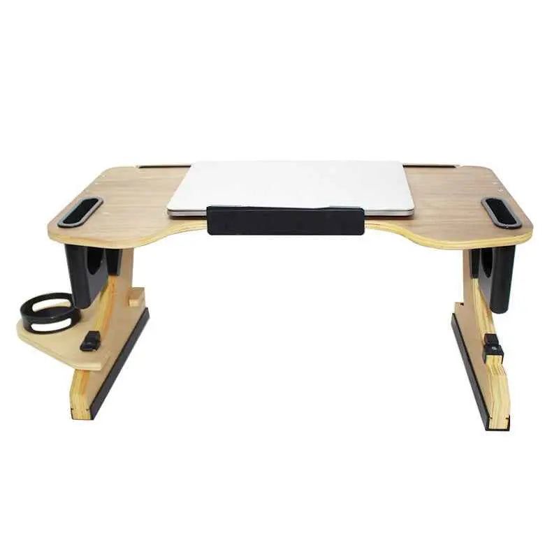 Foldable Wooden Computer Desk - Space-Saving & Portable Design