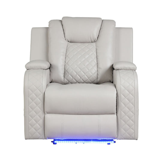 Benz - LED &amp; Power Recliner Chair With Adjustable Headrest