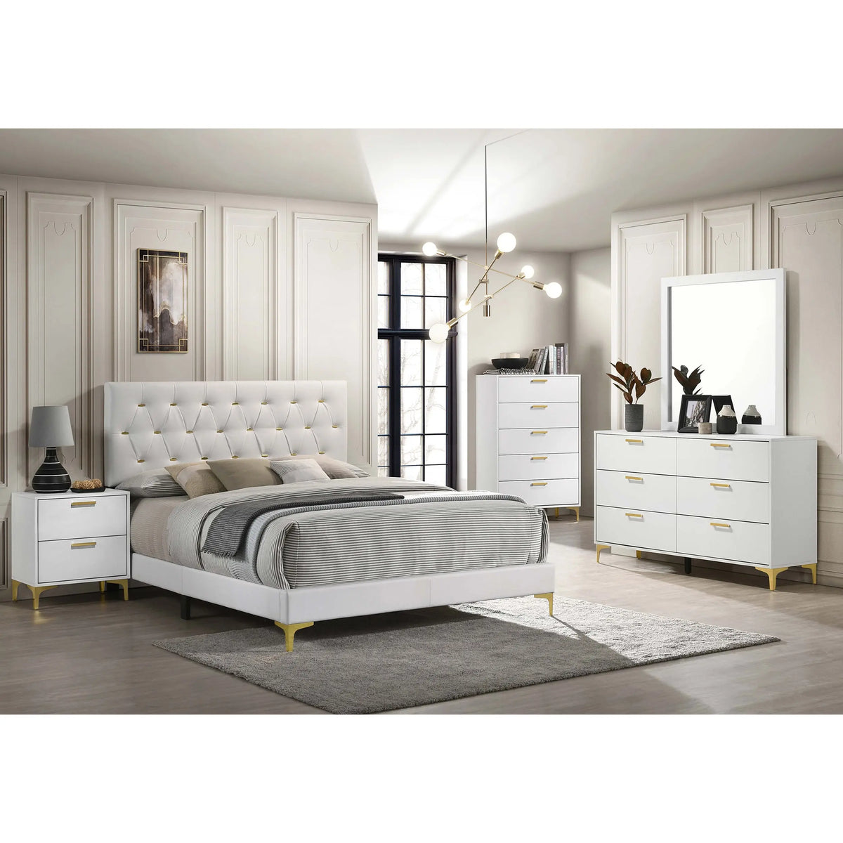 James Modern Glam Queen Bed