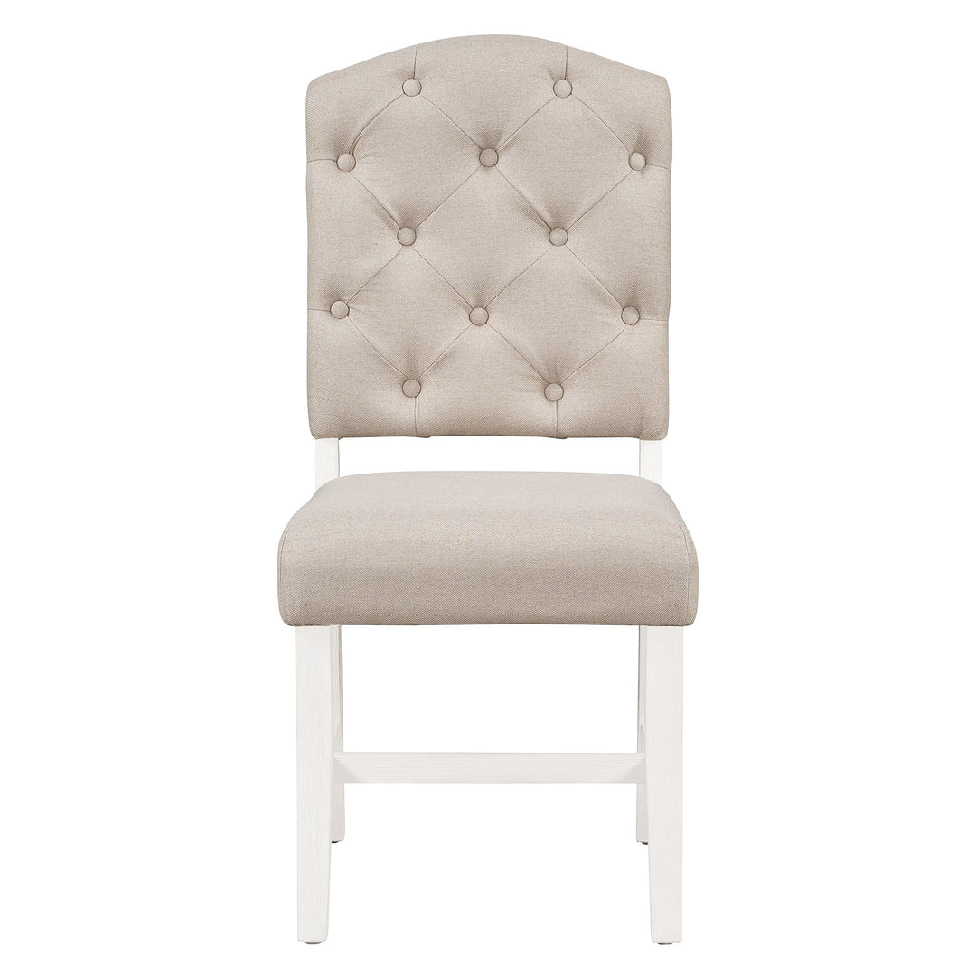 TREXM Retro Style Dining Chair Set with 4 Upholstered Chairs