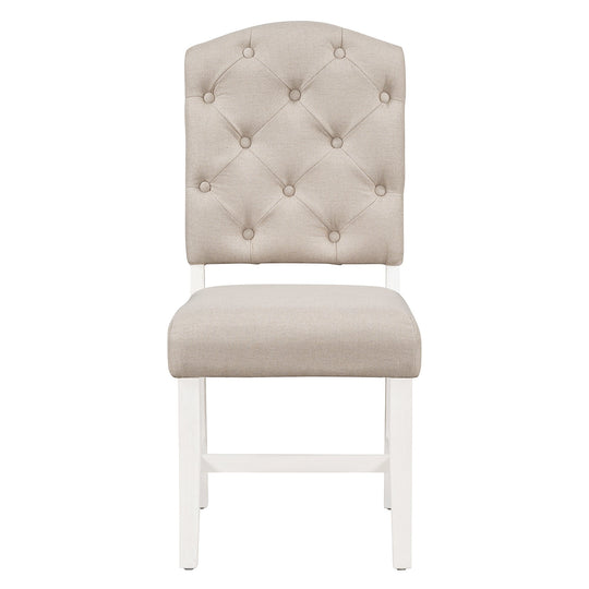 TREXM Retro Style Dining Chair Set with 4 Upholstered Chairs