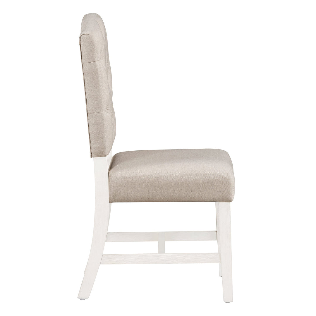 TREXM Retro Style Dining Chair Set with 4 Upholstered Chairs