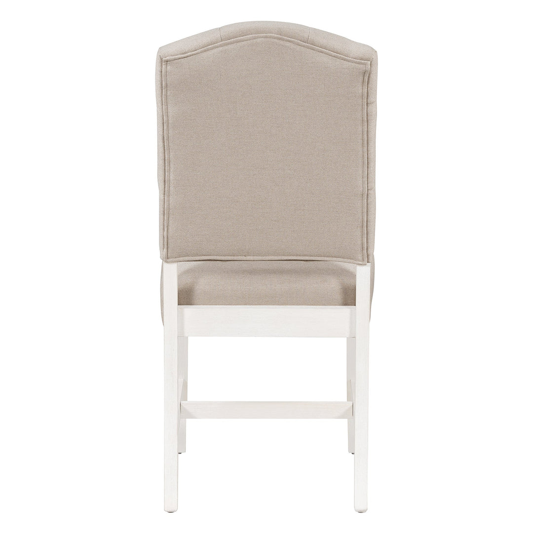 TREXM Retro Style Dining Chair Set with 4 Upholstered Chairs