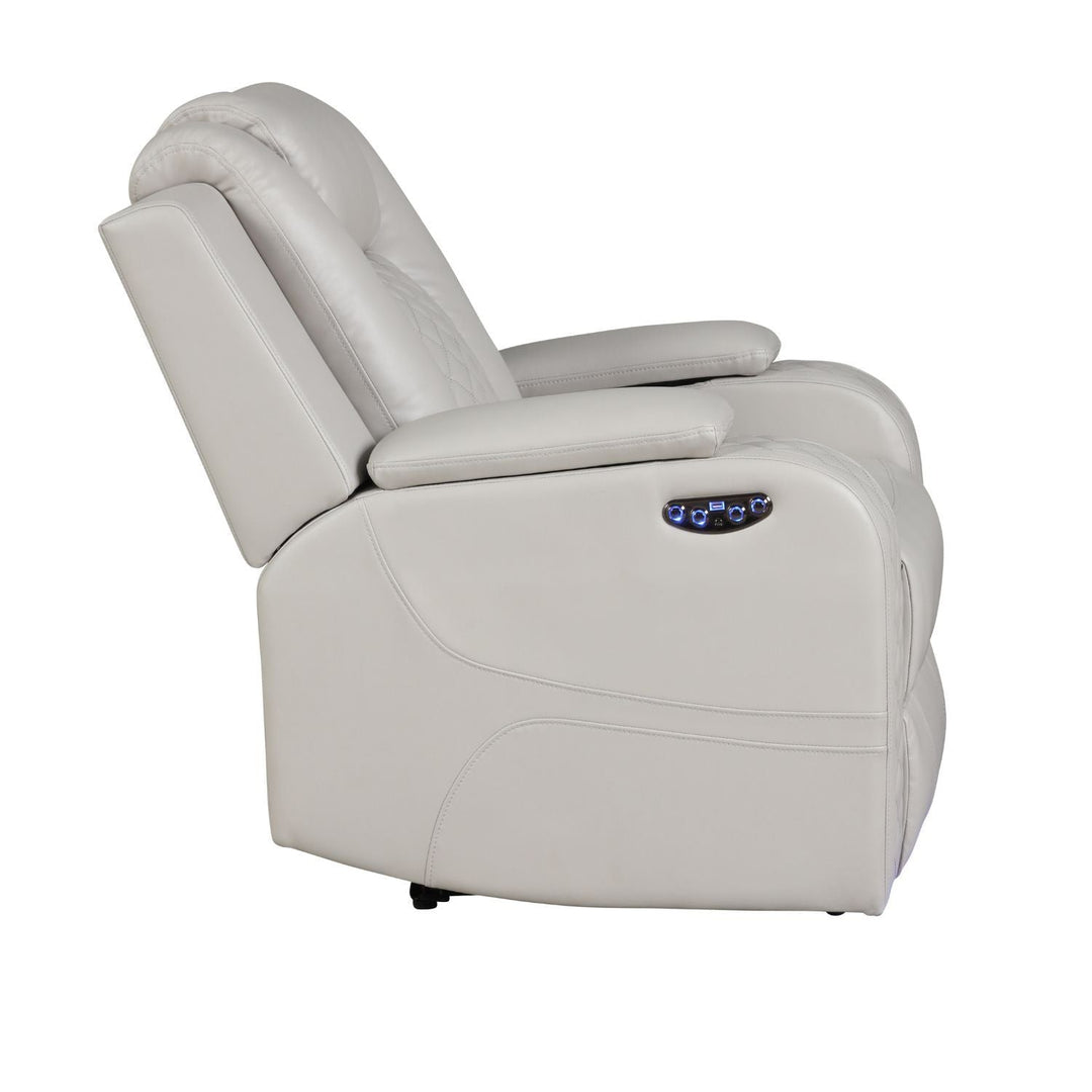 Benz - LED &amp; Power Recliner Chair With Adjustable Headrest