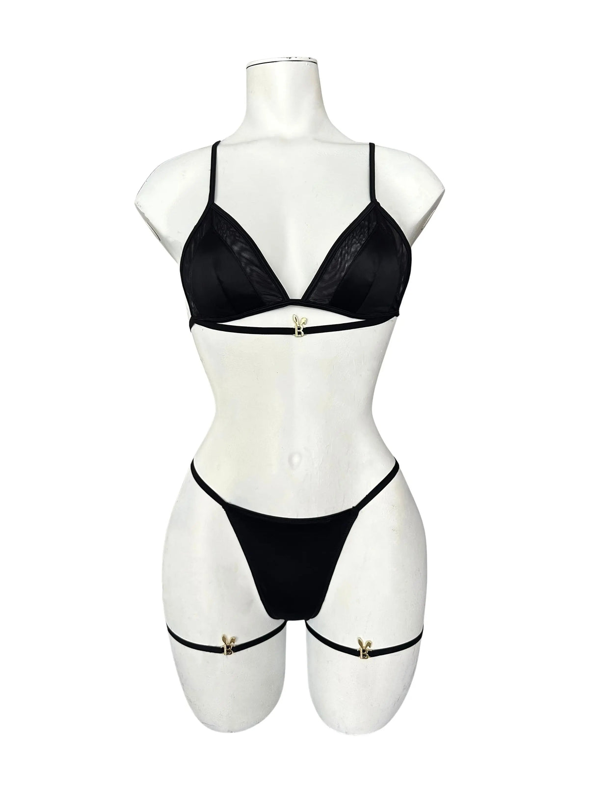 Lingerie Set in Black - 5-Piece Elegance for Every Woman