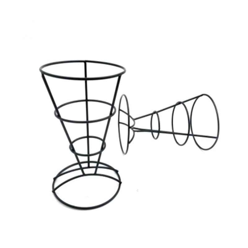 Conical Snack Fries Cup - Elegant Stainless Steel Container