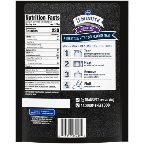 Kroger 3 Minute Jasmine Rice 18 oz