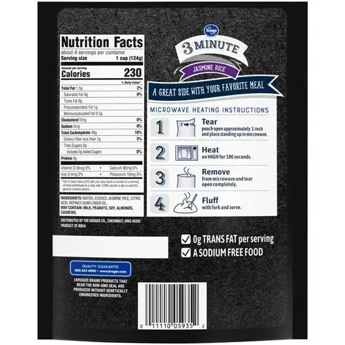 Jasmine Rice - Kroger 3 Minute 18 oz | Quick & Healthy