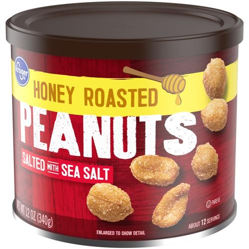 Kroger Honey Roasted Sea Salted Peanuts 12 oz