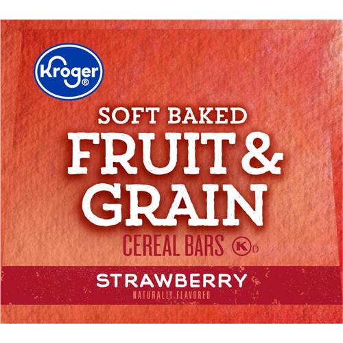 Kroger Soft Baked Fruit &amp; Grain Strawberry Cereal Bar 46.8 oz
