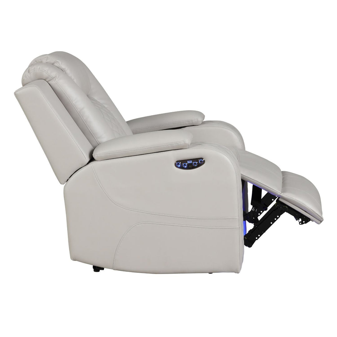 Benz - LED &amp; Power Recliner Chair With Adjustable Headrest