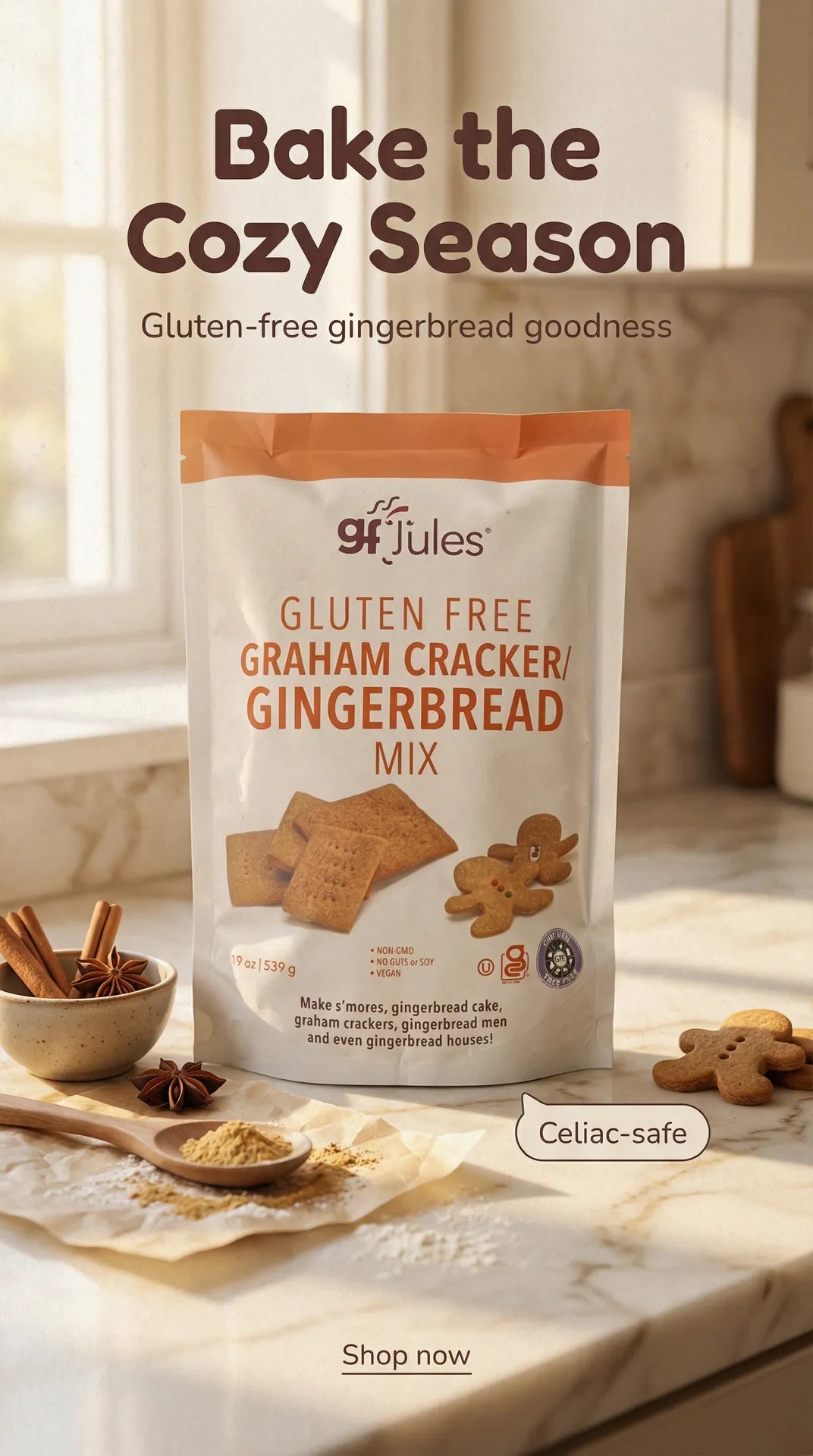 Gingerbread Mix – gfJules GF Graham Cracker Mix