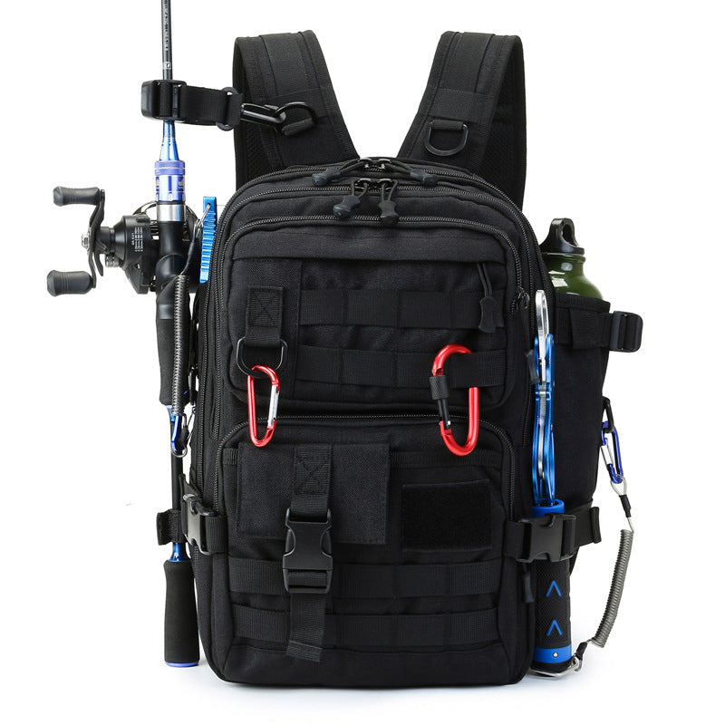 Outdoor Tactical Camo Hiking Backpack Travel Large-Capacity Waterproof Lure Fishing Bag Fishing Pack