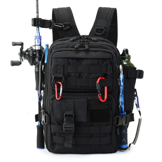 Outdoor Tactical Camo Hiking Backpack Travel Large-Capacity Waterproof Lure Fishing Bag Fishing Pack