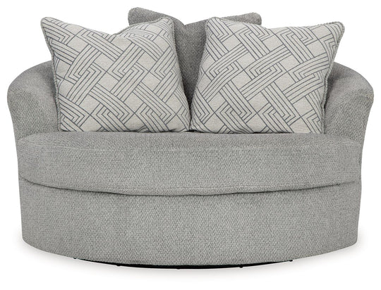 Casselbury - Oversized Swivel Accent Chair - Cement
