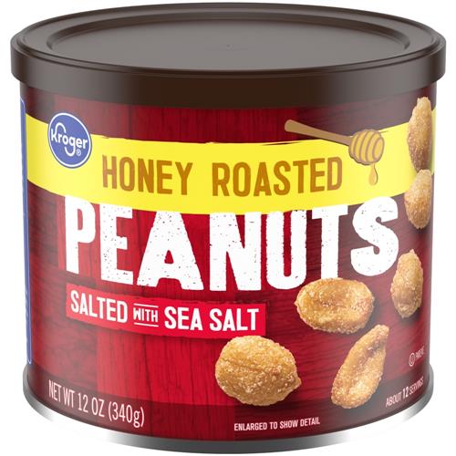 Kroger Honey Roasted Sea Salted Peanuts 12 oz