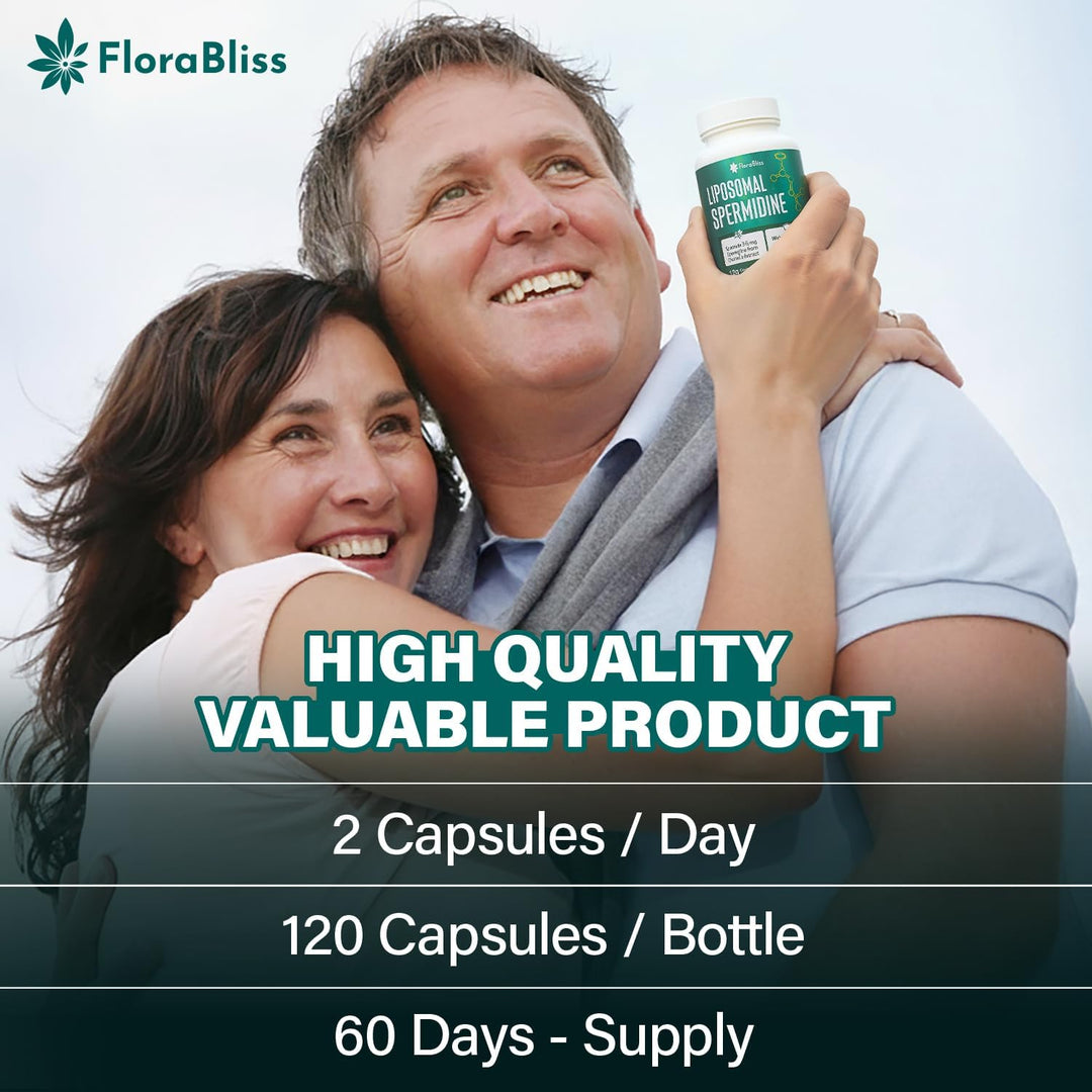 Spermidine Supplement from Chlorella with Thiamin, Zinc, Biotin, &amp; Vitamin C | 120 Capsules | Gluten-Free for Cellular Renewal, Healthy Aging &amp; Vitality Support | 60-Day Supply