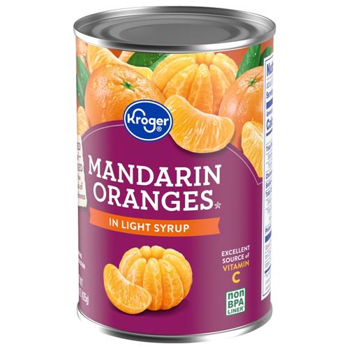 Kroger Canned Mandarin Oranges in Light Syrup 15 oz