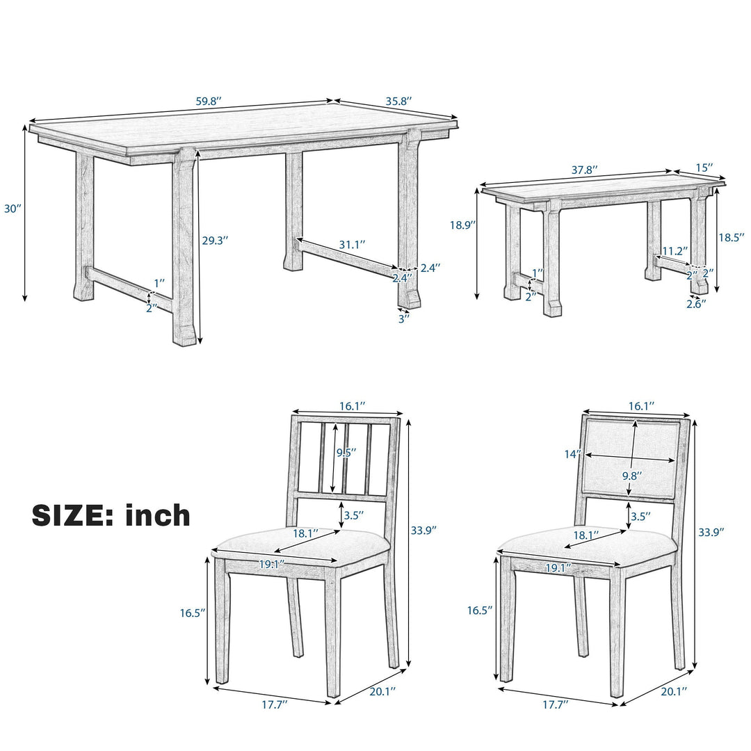 6 Piece Kitchen &amp; Dining Room Furniture