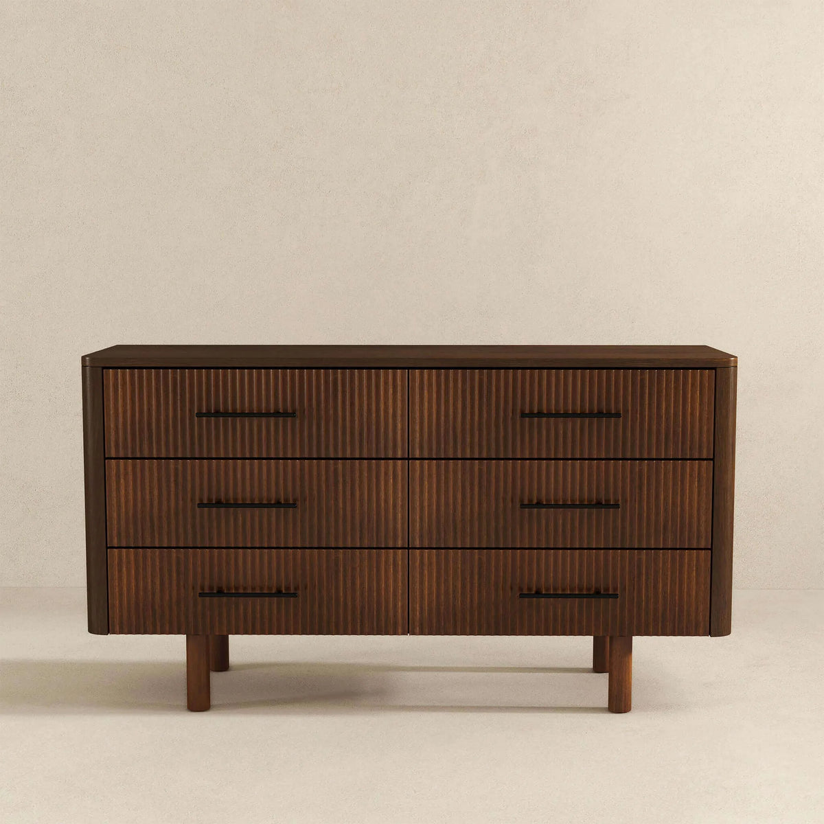 Logan Mid Century Modern Walnut Dresser