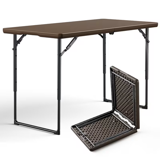 4ft/6ft Portable Plastic Folding Table – Indoor &amp; Outdoor Dining