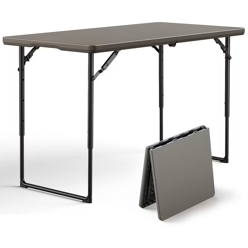 4ft/6ft Portable Plastic Folding Table – Indoor &amp; Outdoor Dining