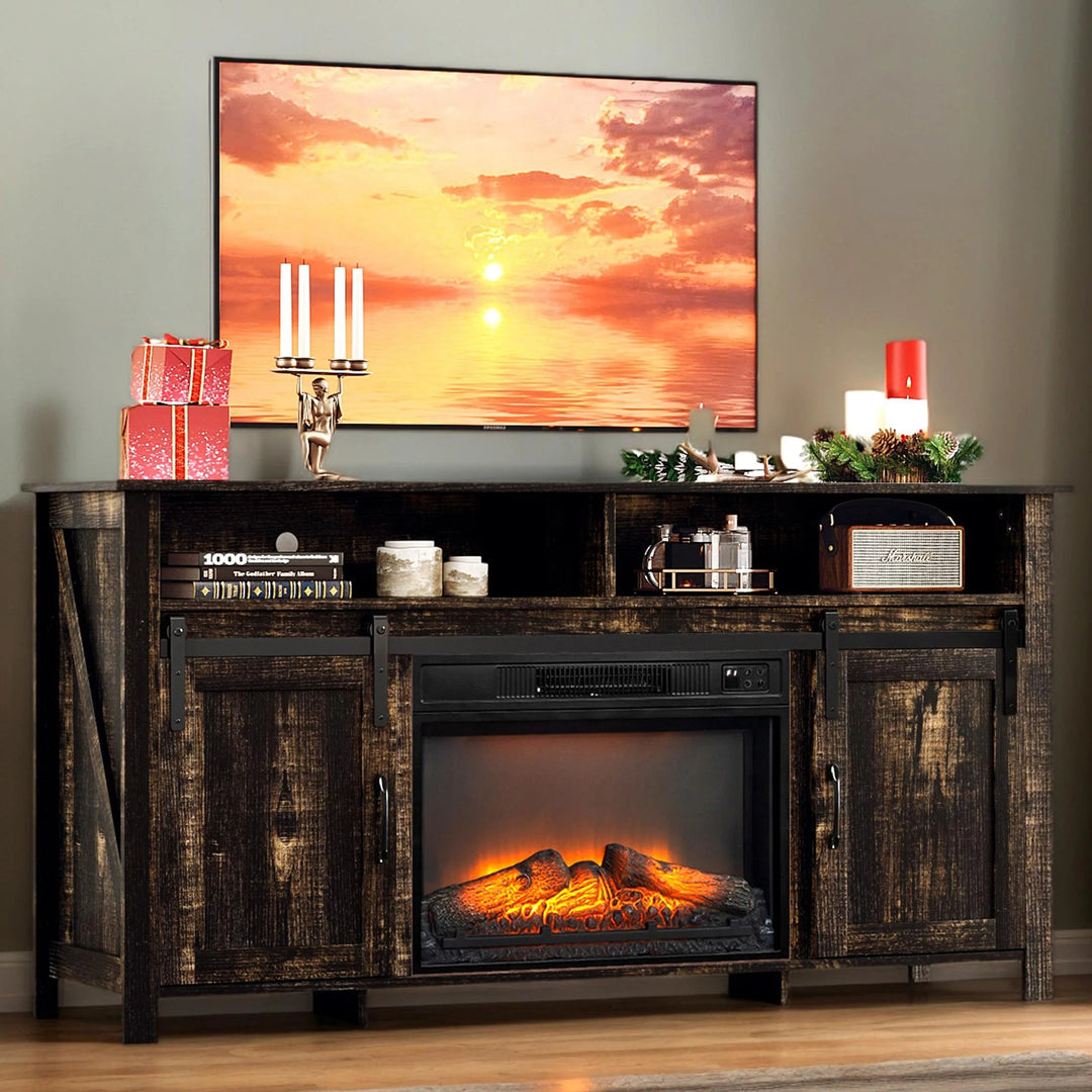 Fireplace TV Stand for 65 Inch TV, TV Console with 23&