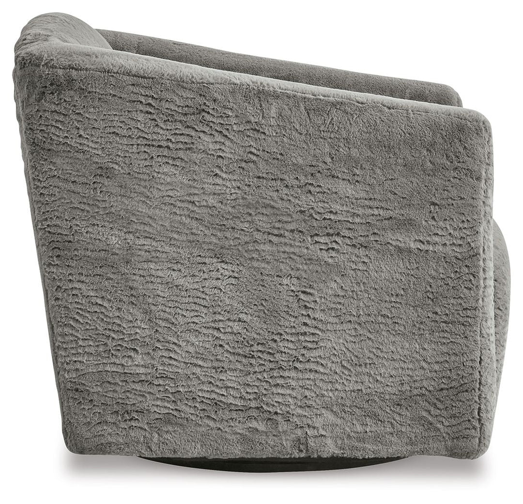 Bramner - Swivel Accent Chair - Charcoal
