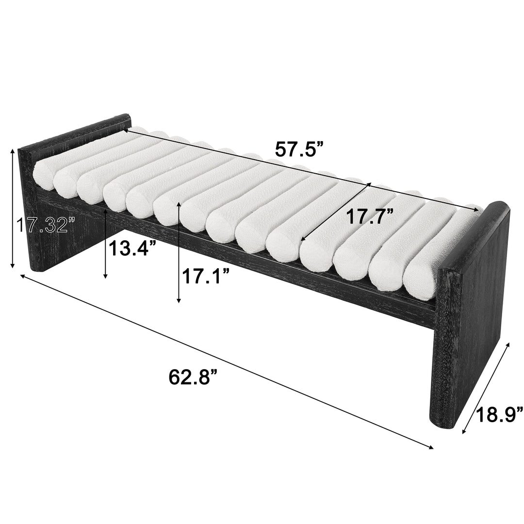 Modern Chenille Upholstered Bench