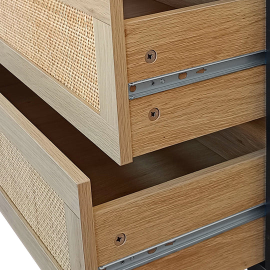 59.06" 6-Drawer Rattan Storage Cabinet