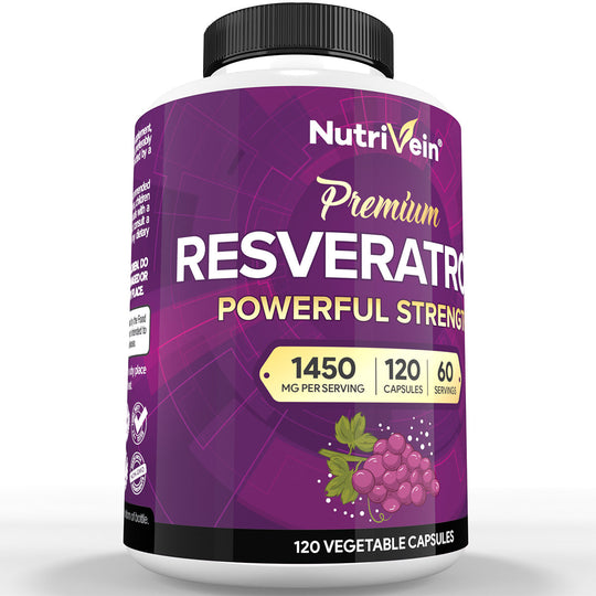Nutrivein Premium Resveratrol 1450mg - 120 Capsules