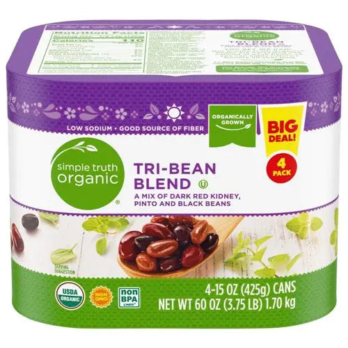 Bean Bliss: Simple Truth Organic Tri-Bean Blend 4 ct / 15 oz