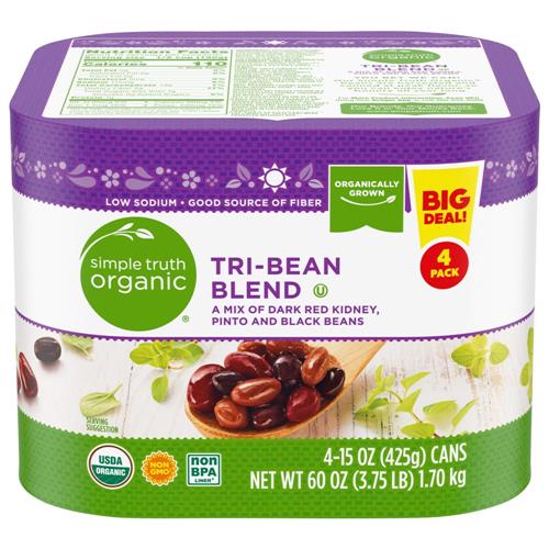 Simple Truth Organic Tri-Bean Blend 4 ct / 15 oz